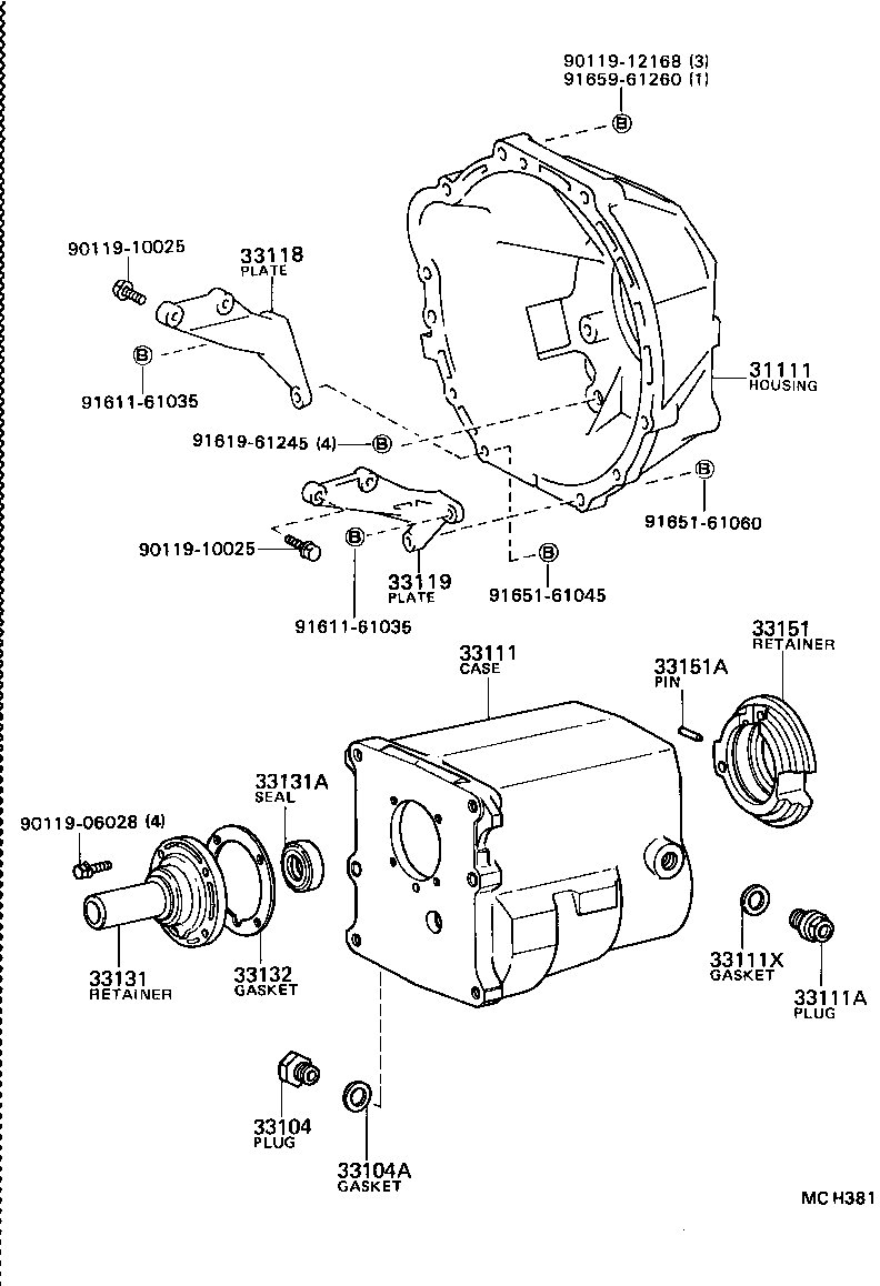  HILUX 2WD |  CLUTCH HOUSING TRANSMISSION CASE MTM