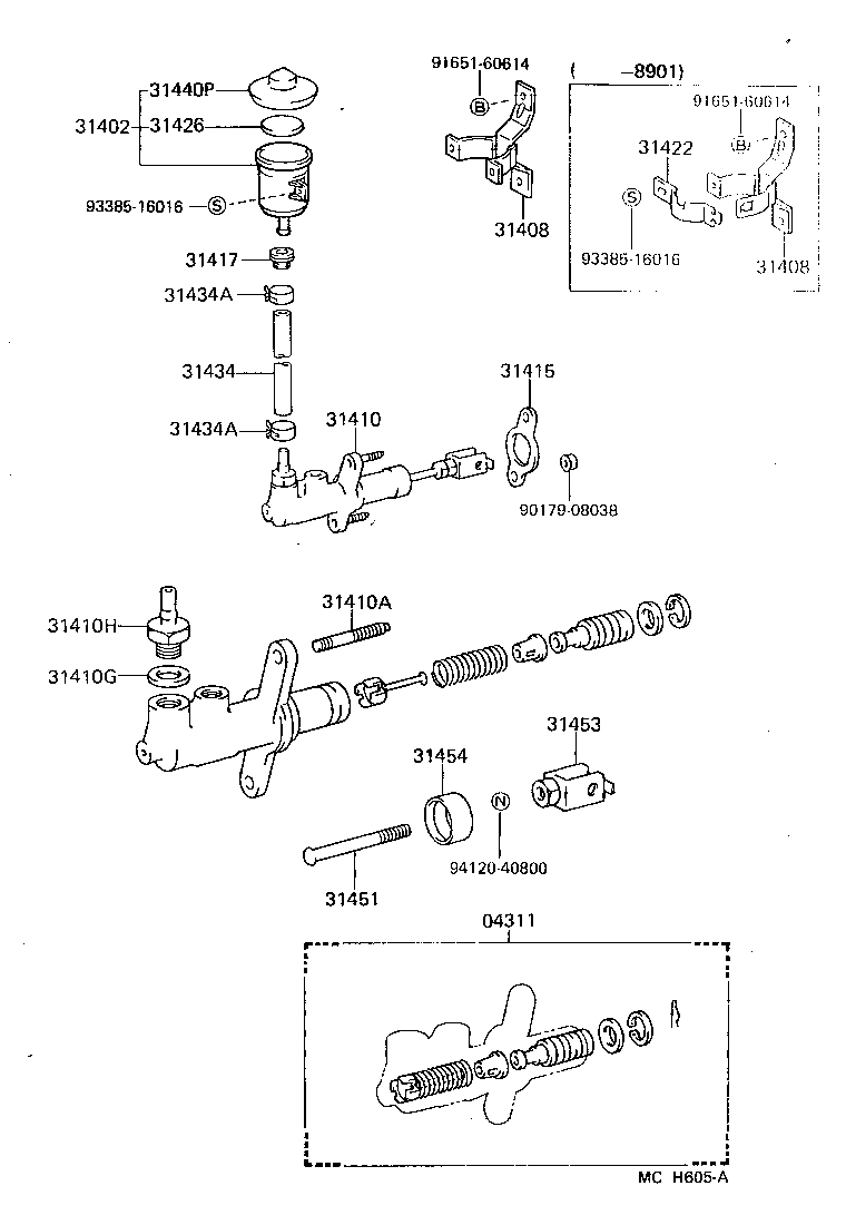  STARLET |  CLUTCH MASTER CYLINDER