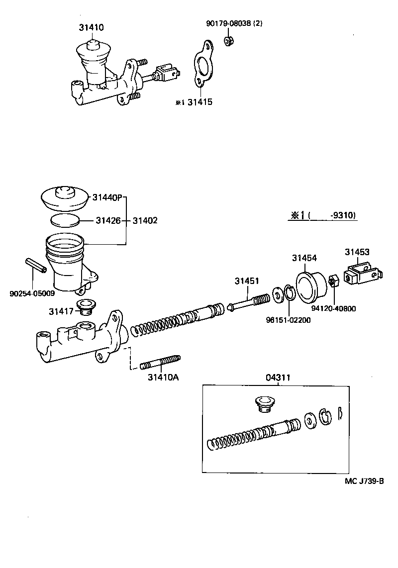  STARLET |  CLUTCH MASTER CYLINDER