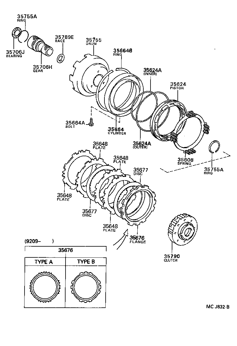  STARLET |  CENTER SUPPORT PLANETARY SUN GEAR ATM