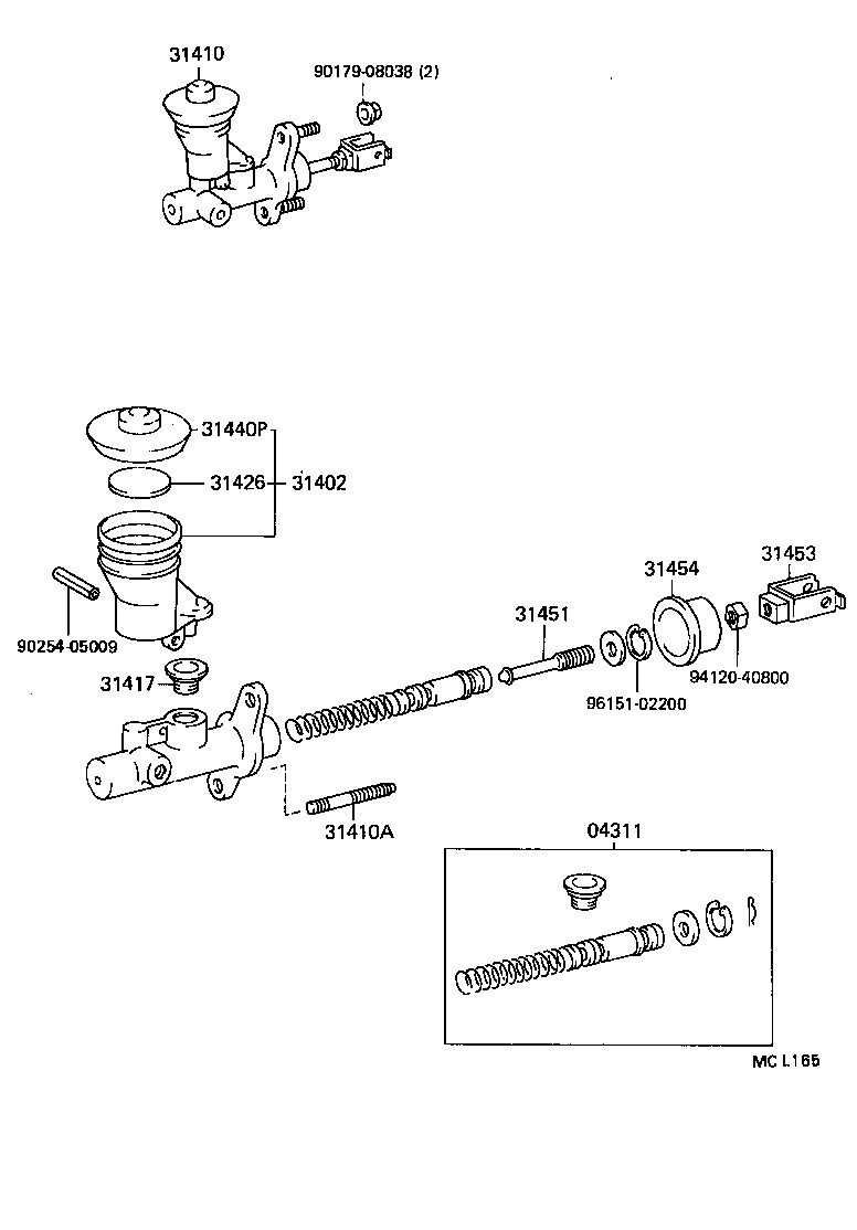  TERCEL |  CLUTCH MASTER CYLINDER