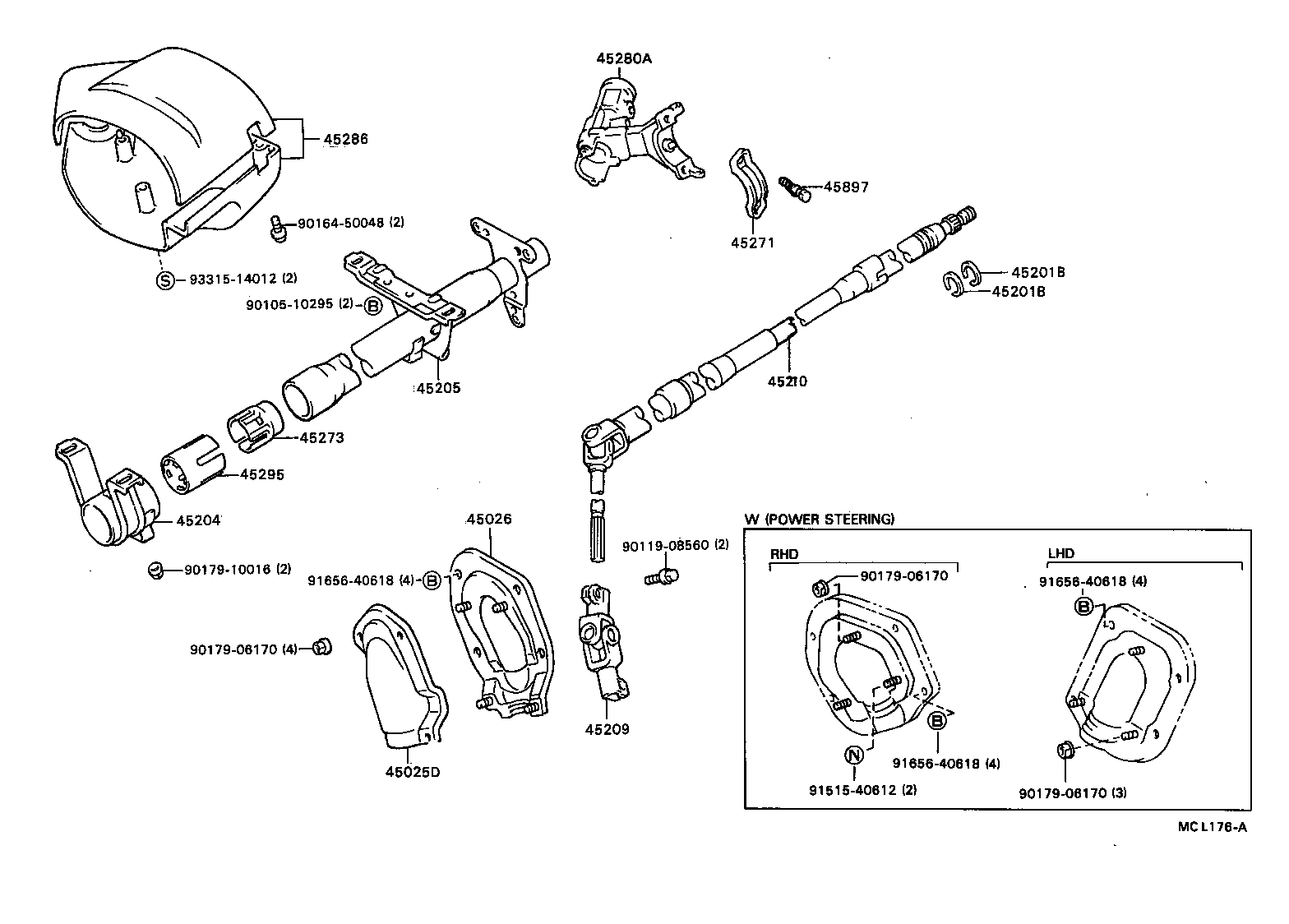  TERCEL |  STEERING COLUMN SHAFT