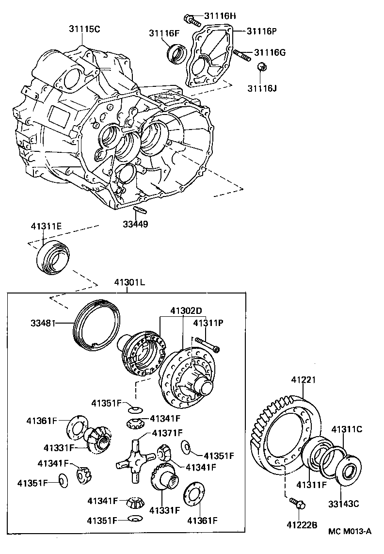  CAMRY JPP SED |  FRONT AXLE HOUSING DIFFERENTIAL