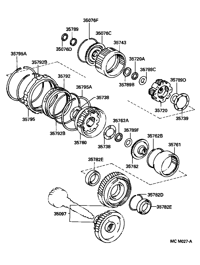  CAMRY JPP SED |  PLANETARY GEAR REVERSE PISTON COUNTER GEAR ATM