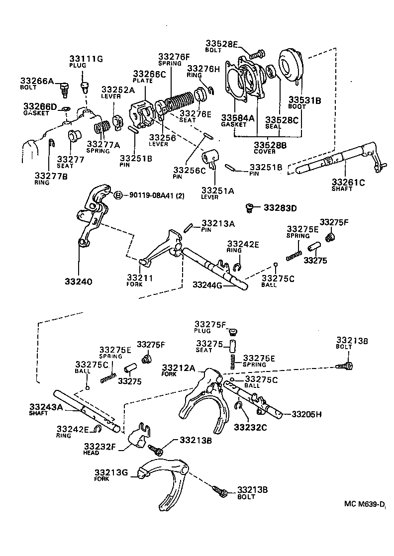 STARLET |  GEAR SHIFT FORK LEVER SHAFT MTM