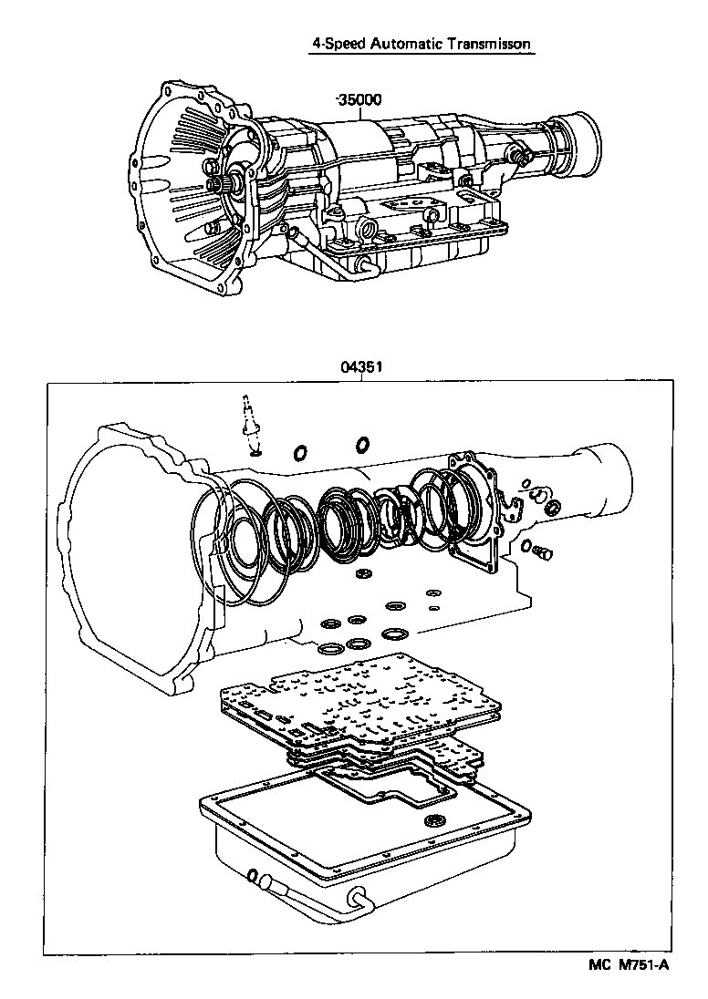  LITEACE VAN WAGON |  TRANSAXLE OR TRANSMISSION ASSY GASKET KIT ATM