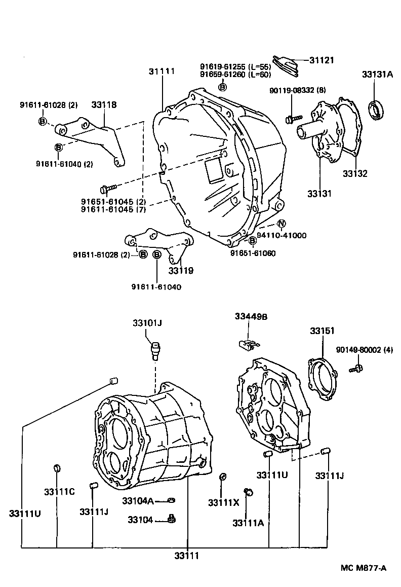 LITEACE VAN WAGON | CLUTCH HOUSING TRANSMISSION CASE MTM
