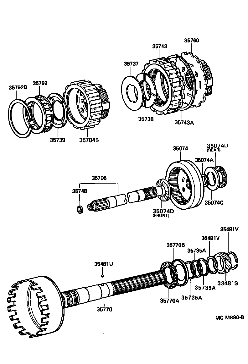  LITEACE VAN WAGON |  PLANETARY GEAR REVERSE PISTON COUNTER GEAR ATM