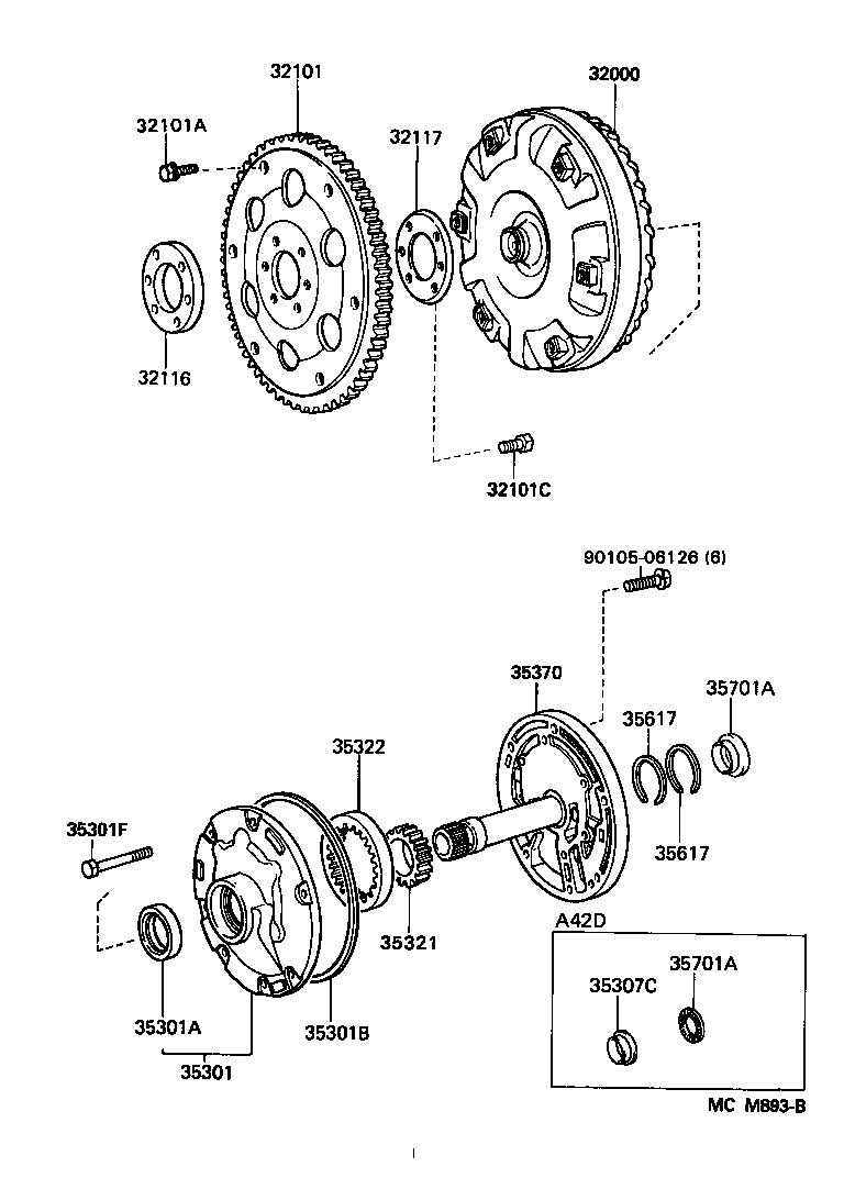  LITEACE VAN WAGON |  TORQUE CONVERTER FRONT OIL PUMP CHAIN ATM
