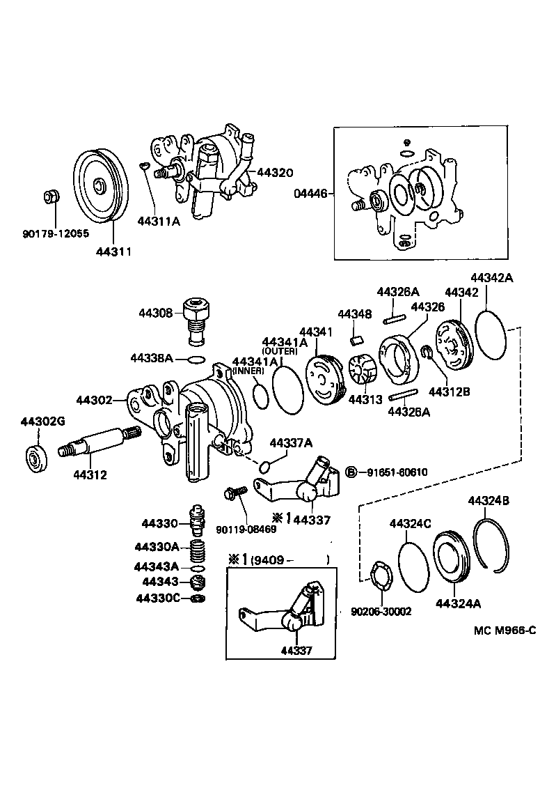  LITEACE VAN WAGON |  VANE PUMP RESERVOIR POWER STEERING