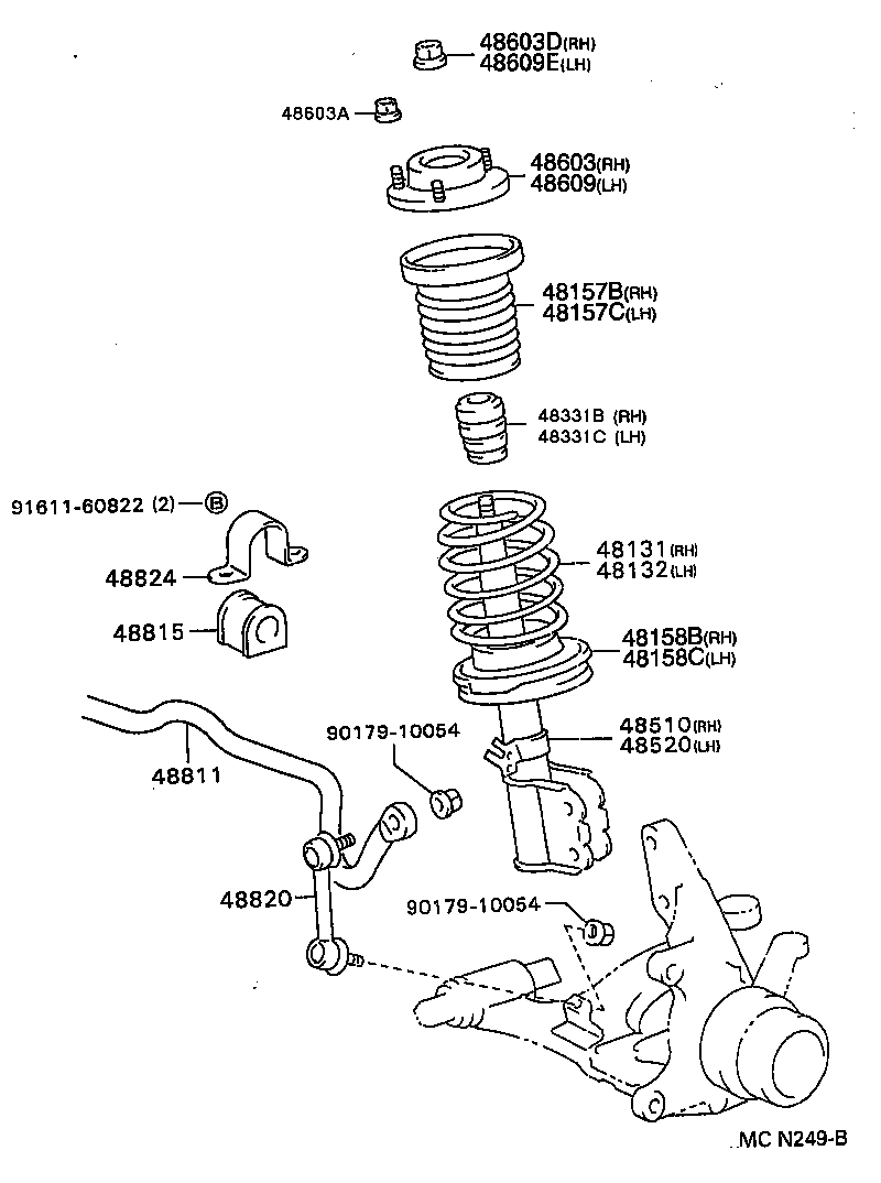  ES300 |  FRONT SPRING SHOCK ABSORBER