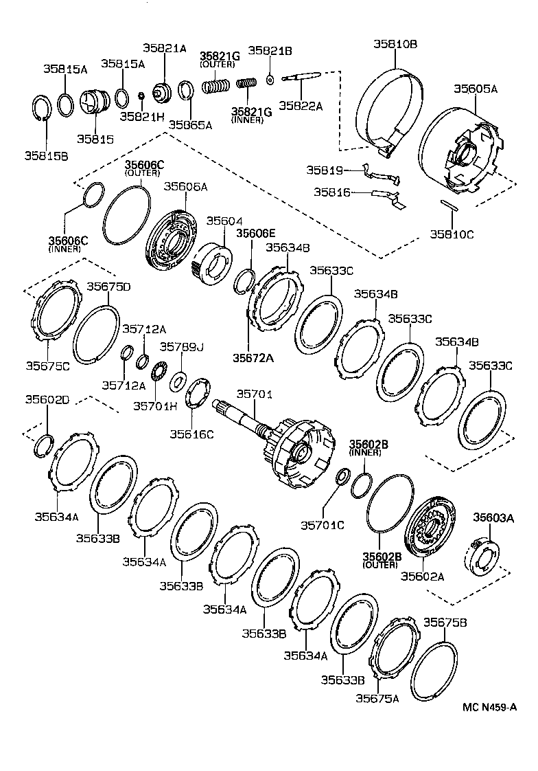  STARLET |  BRAKE BAND MULTIPLE DISC CLUTCH ATM