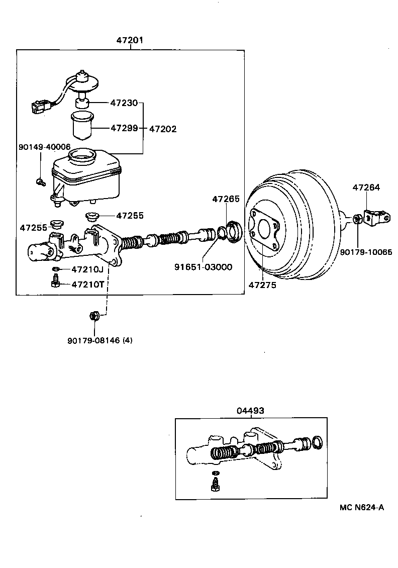  T100 |  BRAKE MASTER CYLINDER