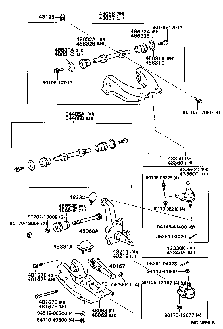  T100 |  FRONT AXLE ARM STEERING KNUCKLE