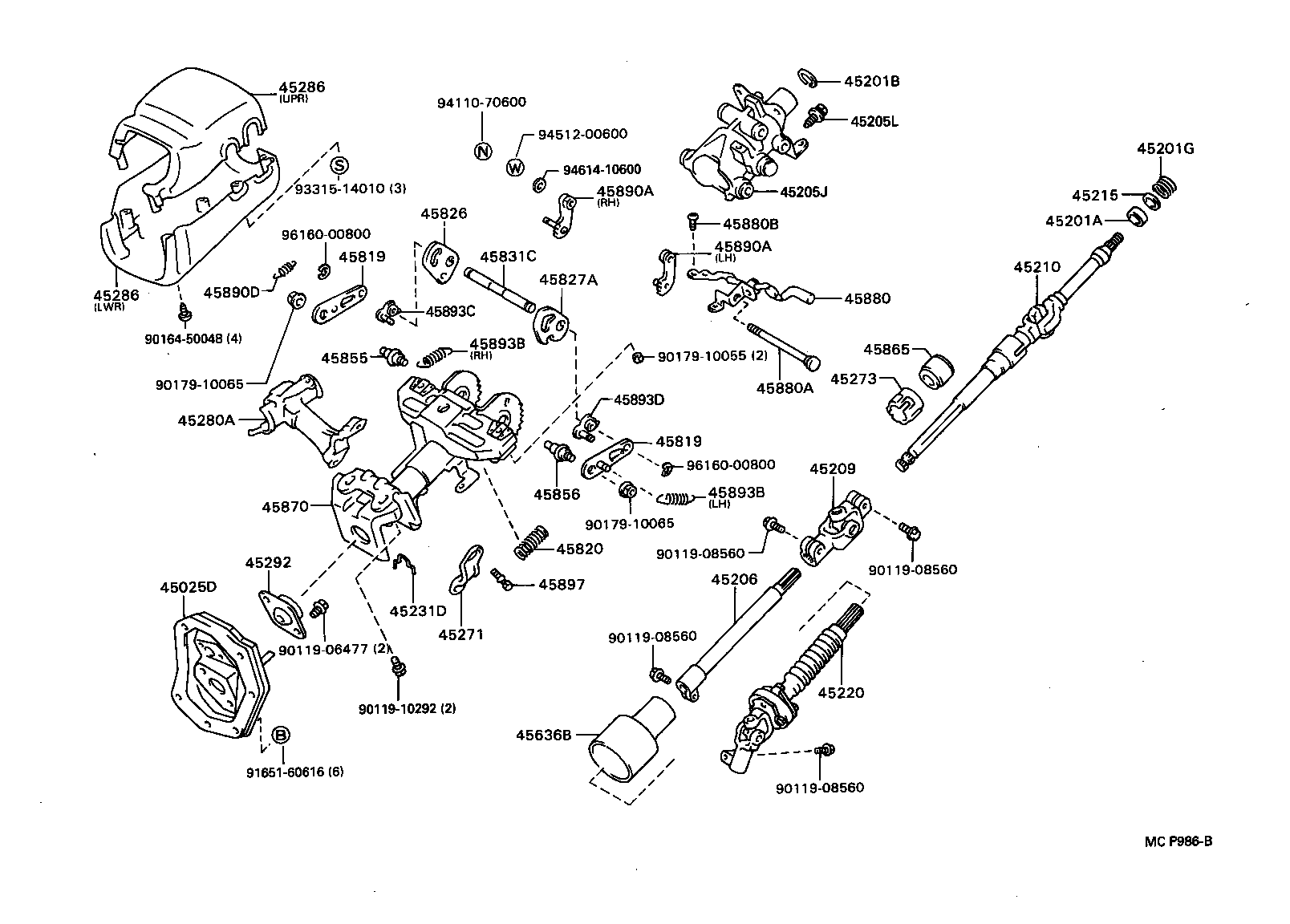  T100 |  STEERING COLUMN SHAFT