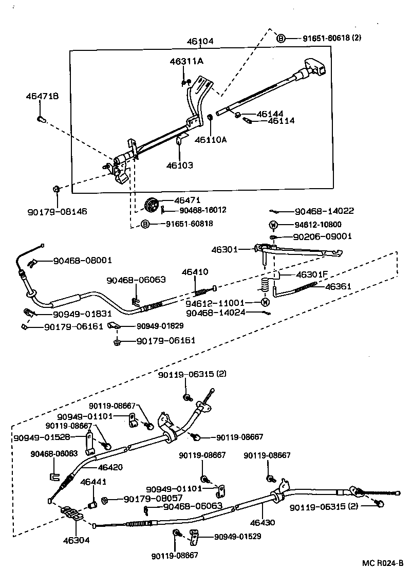  T100 |  PARKING BRAKE CABLE