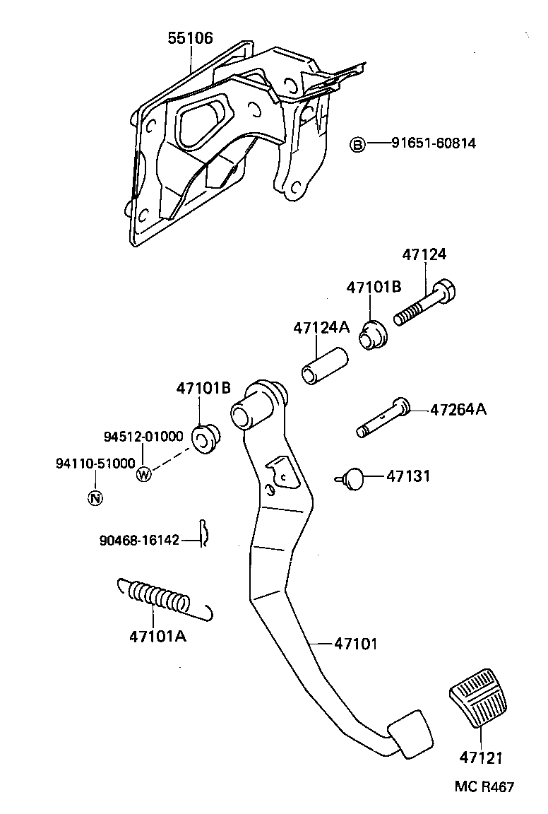  RAV4 |  BRAKE PEDAL BRACKET