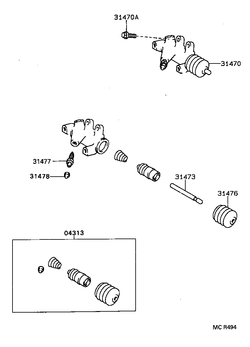  RAV4 |  CLUTCH RELEASE CYLINDER