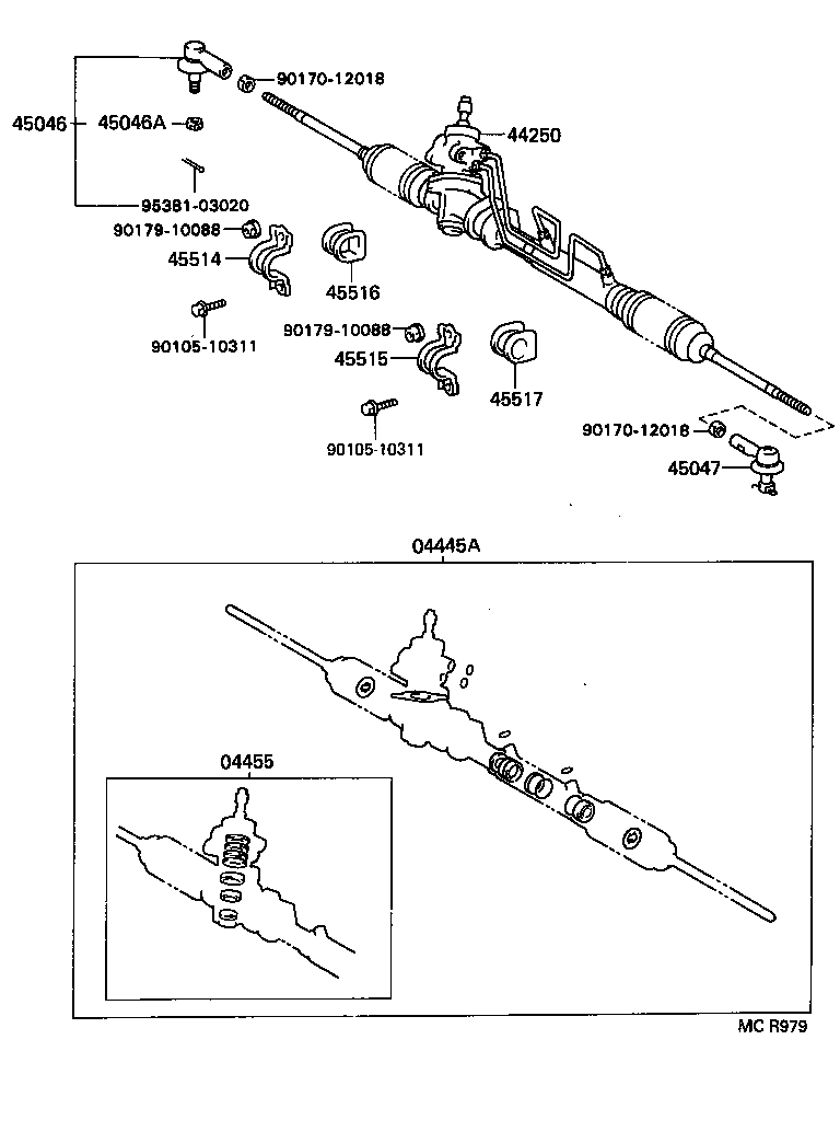  TERCEL |  FRONT STEERING GEAR LINK