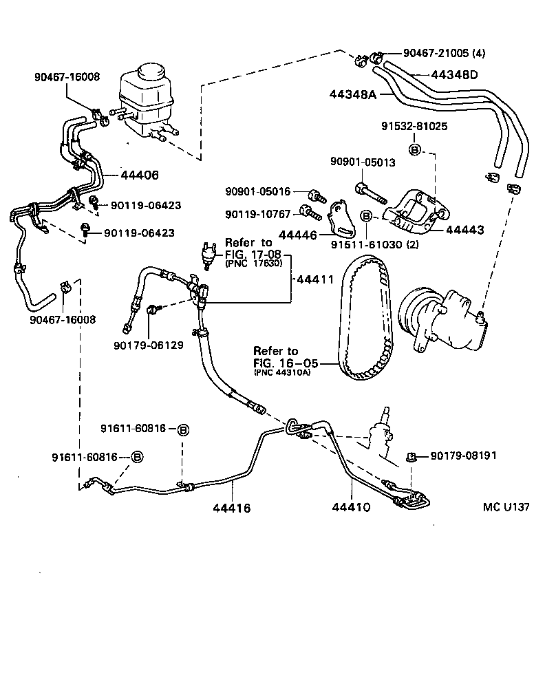 CAMRY JPP SED |  POWER STEERING TUBE