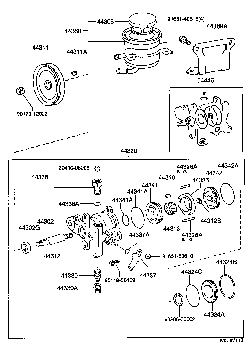  LITEACE |  VANE PUMP RESERVOIR POWER STEERING