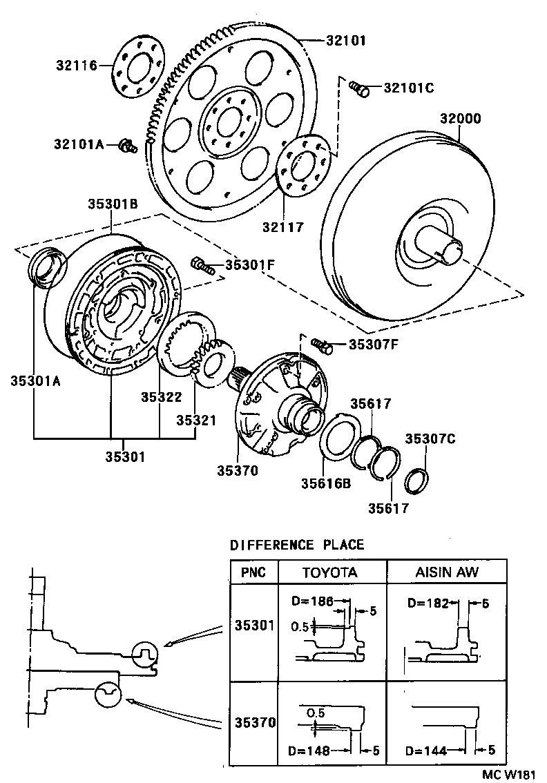 CAMRY JPP SED | TORQUE CONVERTER FRONT OIL PUMP CHAIN ATM
