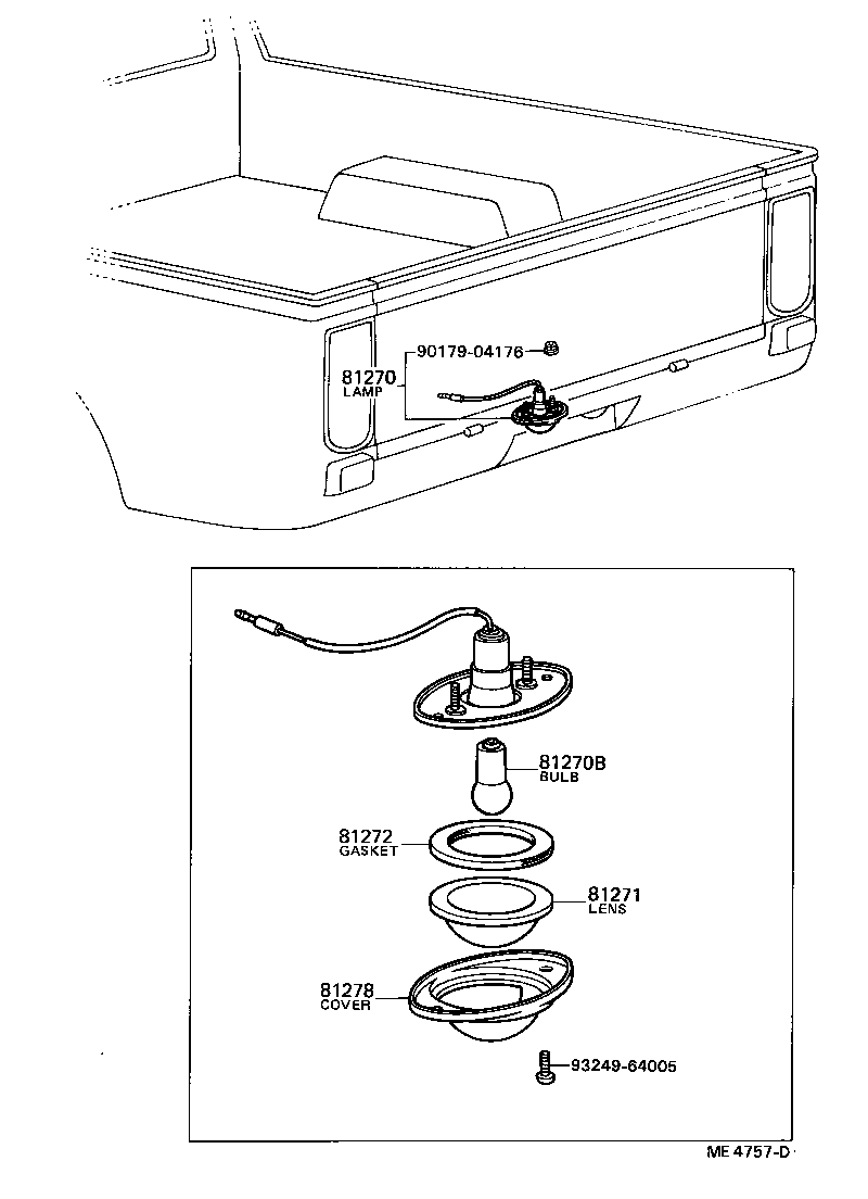  TOYOTA1000 |  REAR LICENSE PLATE LAMP
