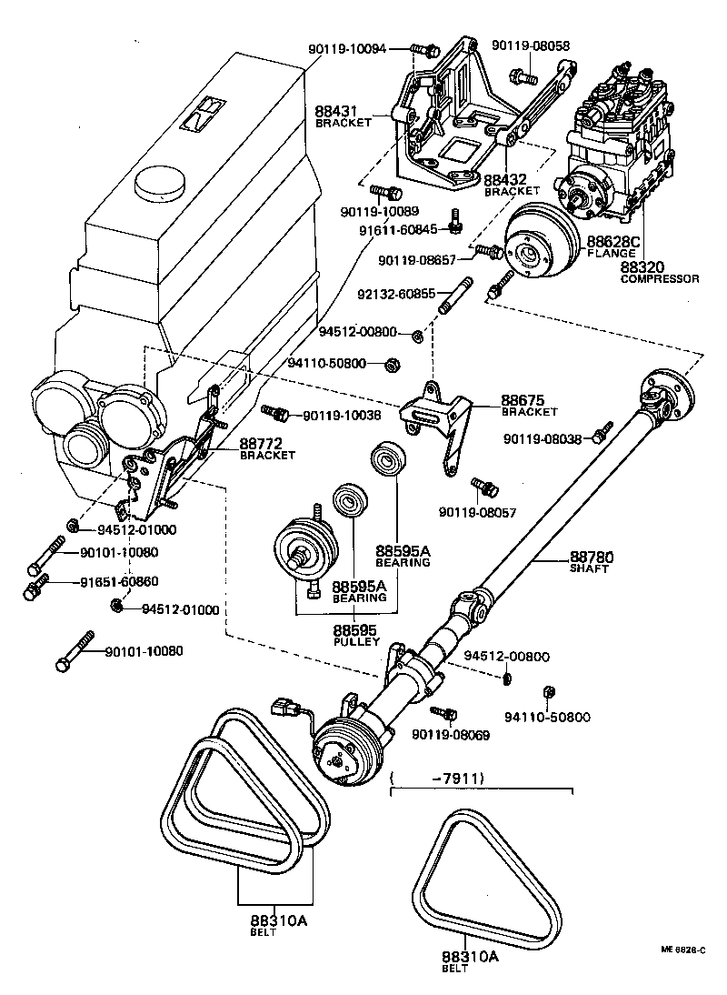  COASTER |  HEATING AIR CONDITIONING COMPRESSOR