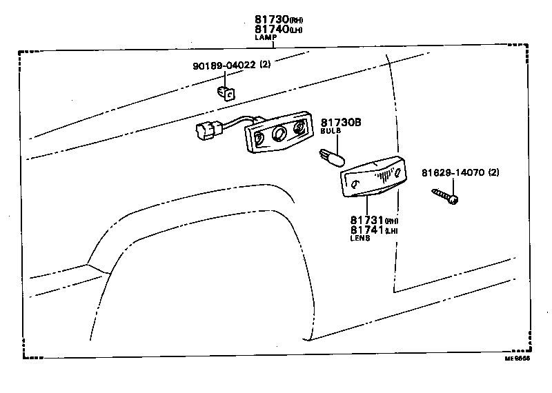  TERCEL |  SIDE TURN SIGNAL LAMP OUTER MIRROR LAMP