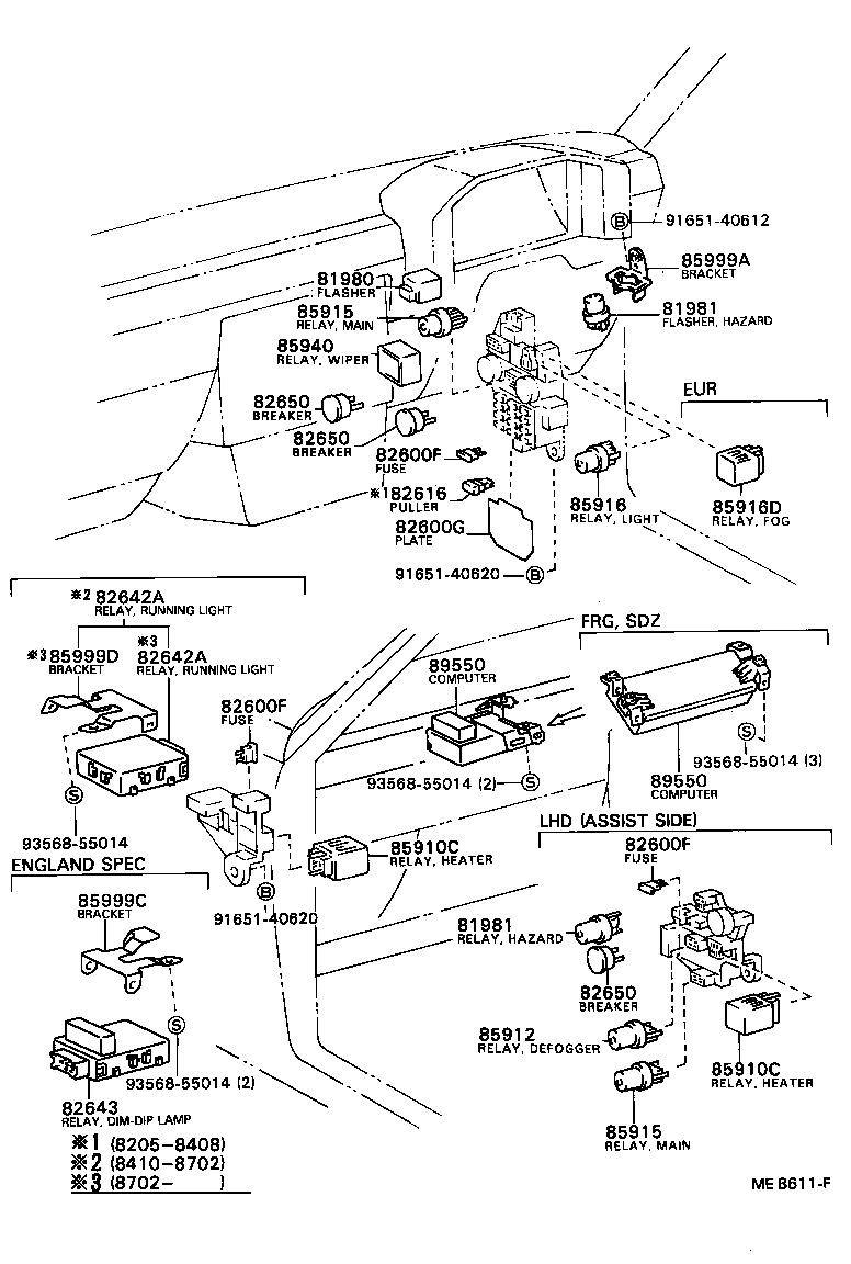  TERCEL |  SWITCH RELAY COMPUTER