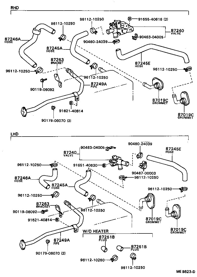  TERCEL |  HEATING AIR CONDITIONING WATER PIPING