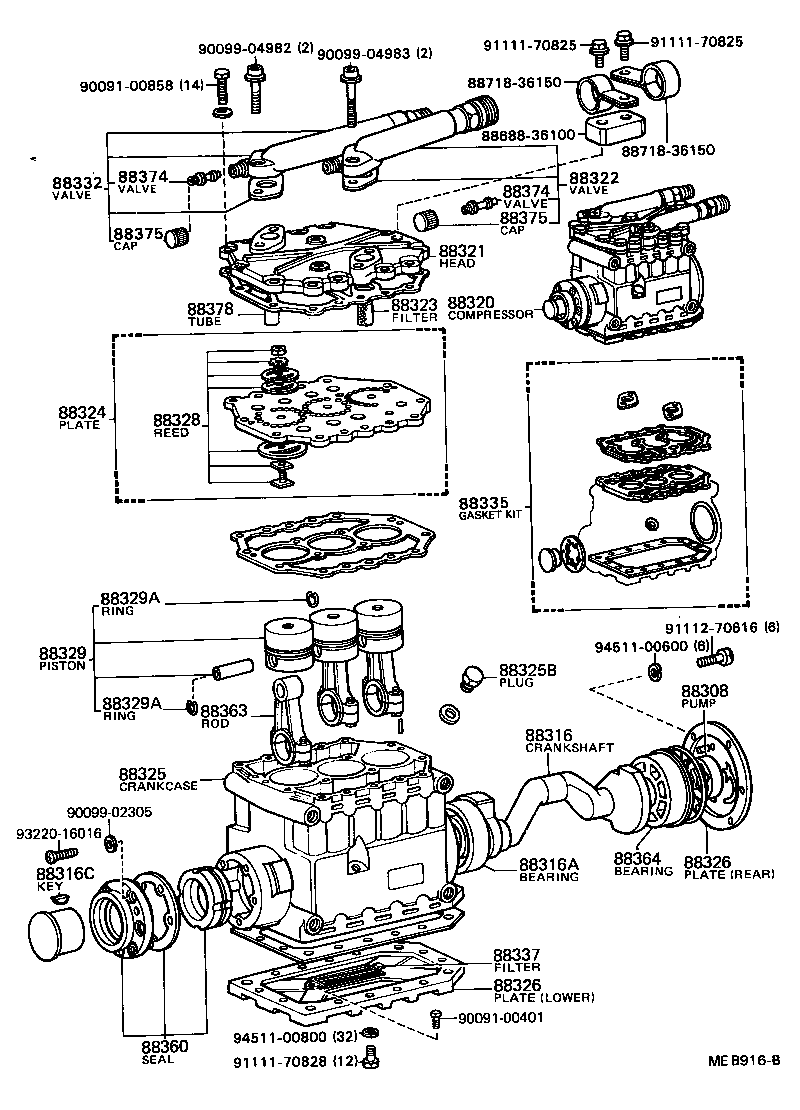  COASTER |  HEATING AIR CONDITIONING COMPRESSOR