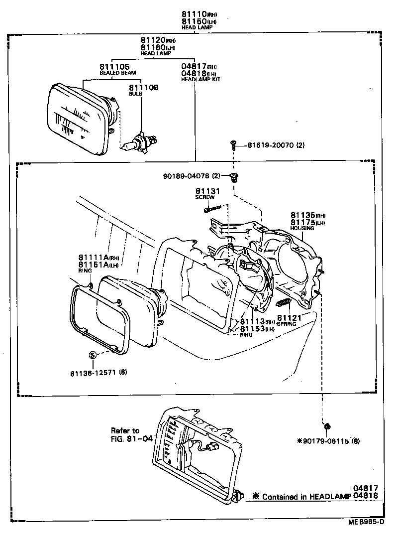  TERCEL |  HEADLAMP
