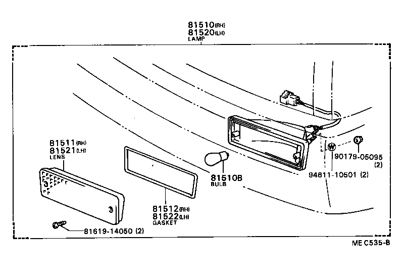  MODEL F |  FRONT TURN SIGNAL LAMP