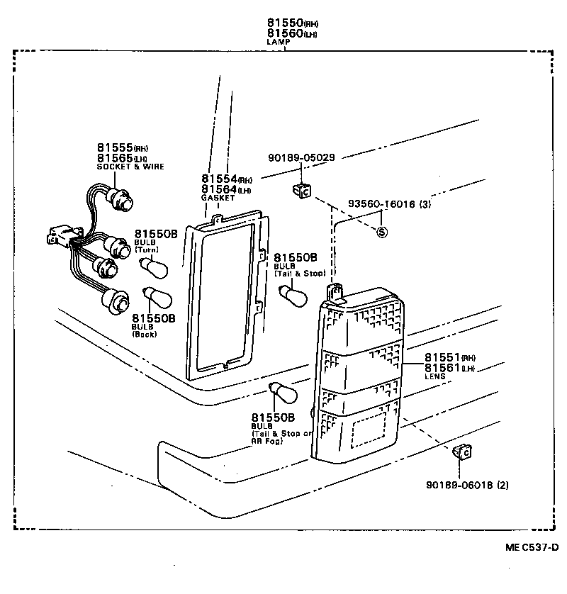  MODEL F |  REAR COMBINATION LAMP
