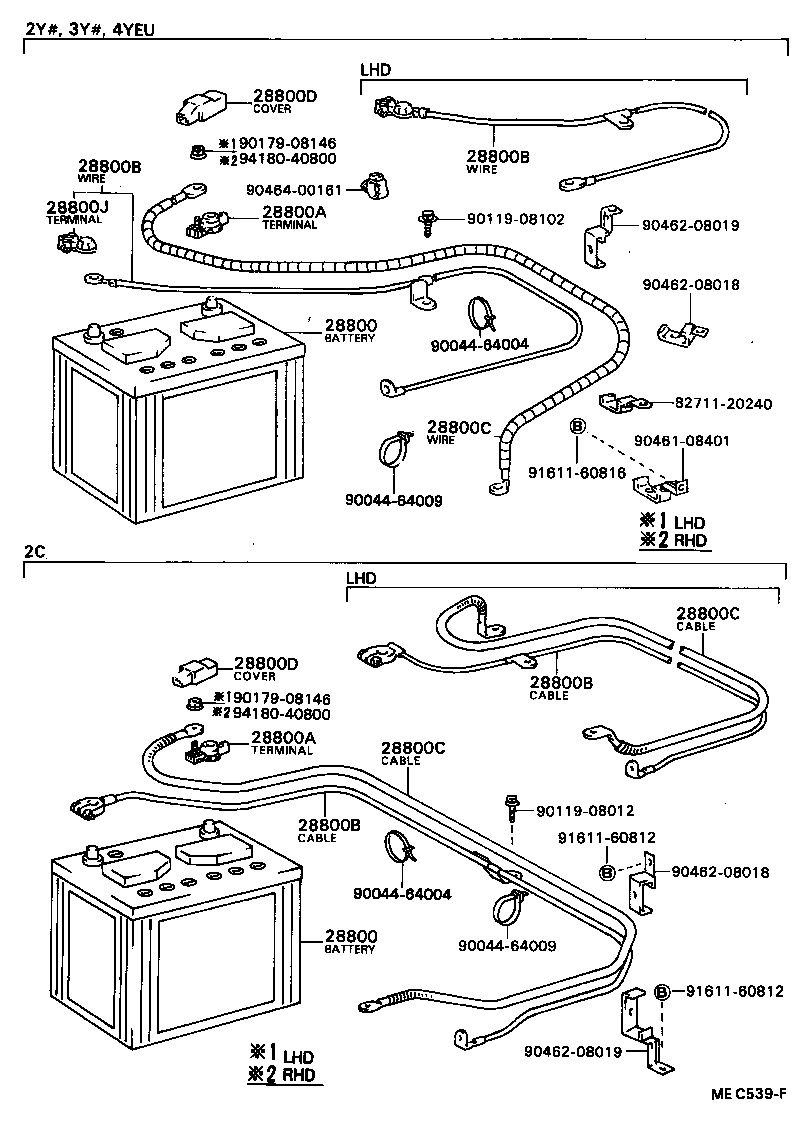  MODEL F |  BATTERY BATTERY CABLE