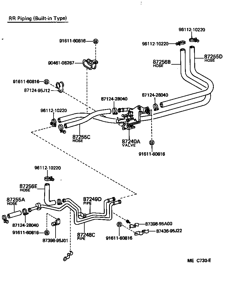  HIACE VAN COMUTER |  HEATING AIR CONDITIONING WATER PIPING
