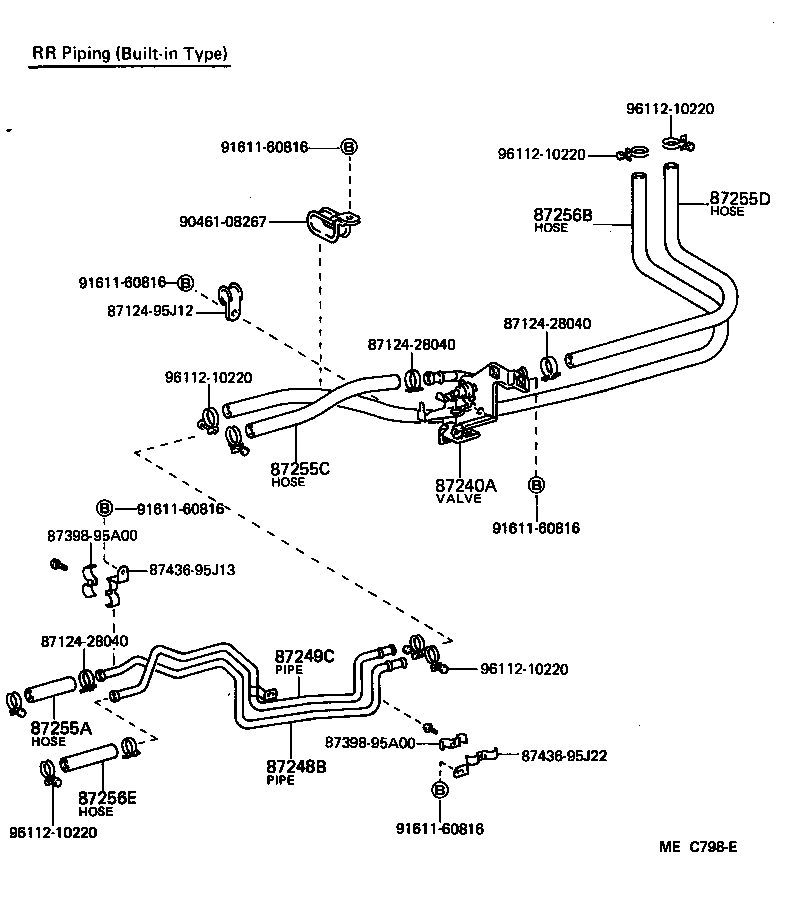  HIACE VAN COMUTER |  HEATING AIR CONDITIONING WATER PIPING