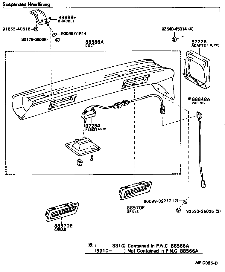  MODEL F |  HEATING AIR CONDITIONING CONTROL AIR DUCT