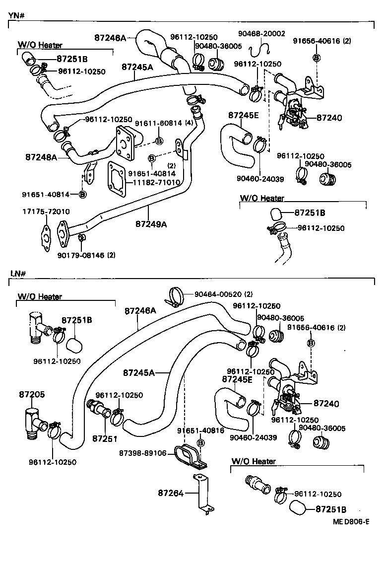 HILUX |  HEATING AIR CONDITIONING WATER PIPING