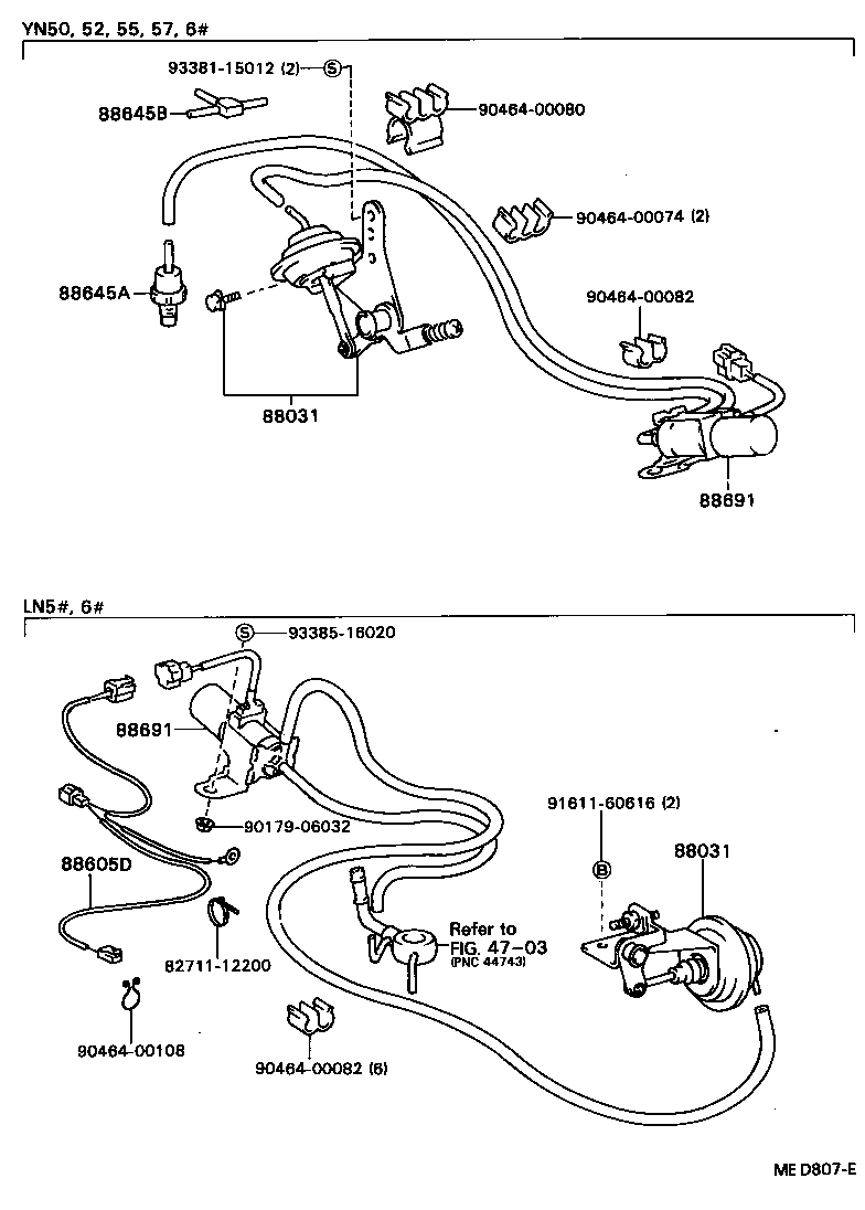  HILUX |  HEATING AIR CONDITIONING VACUUM PIPING