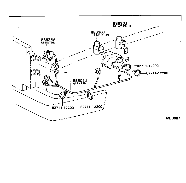  TERCEL |  HEATING AIR CONDITIONING COOLER PIPING