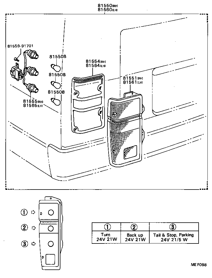  COASTER |  REAR COMBINATION LAMP