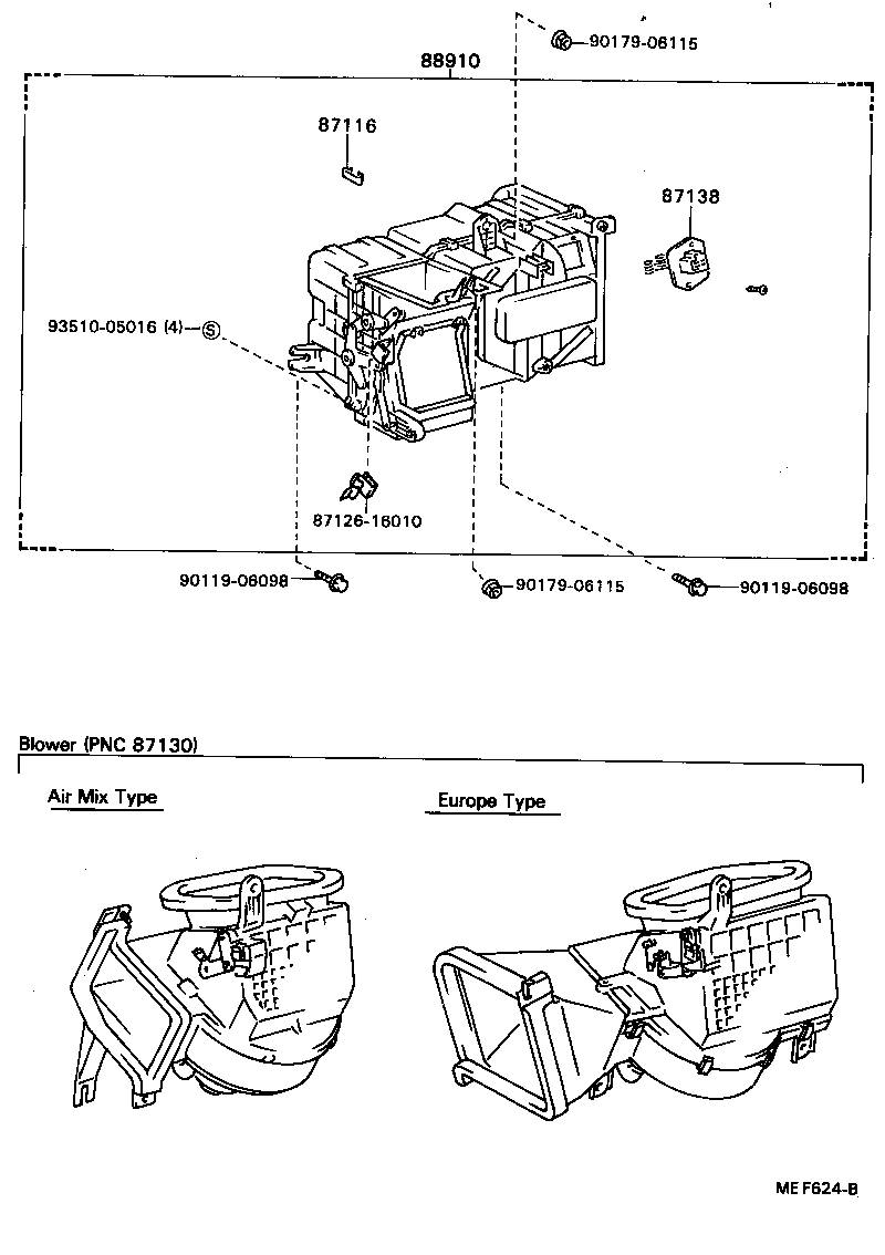 TERCEL |  HEATING AIR CONDITIONING HEATER UNIT BLOWER
