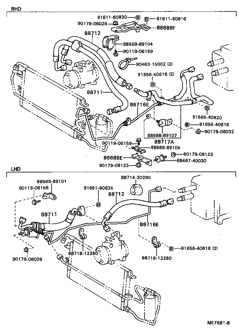  HILUX |  HEATING AIR CONDITIONING COOLER PIPING