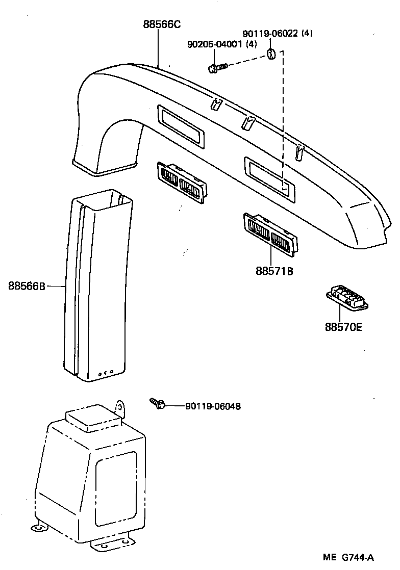  LAND CRUISER 70 |  HEATING AIR CONDITIONING CONTROL AIR DUCT