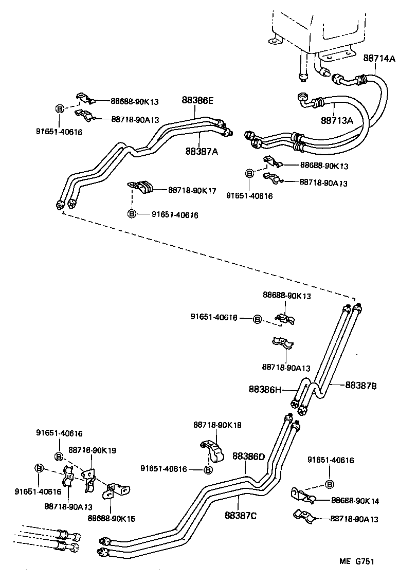  LAND CRUISER 70 |  HEATING AIR CONDITIONING COOLER PIPING