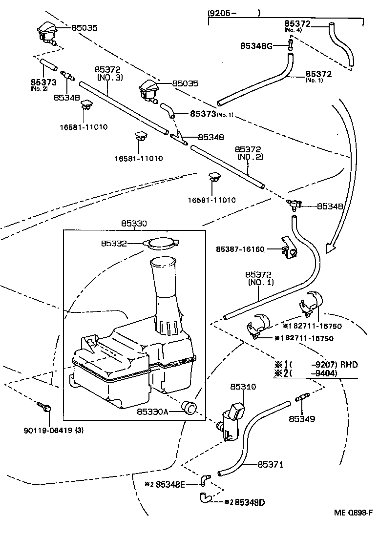  TERCEL |  WINDSHIELD WASHER