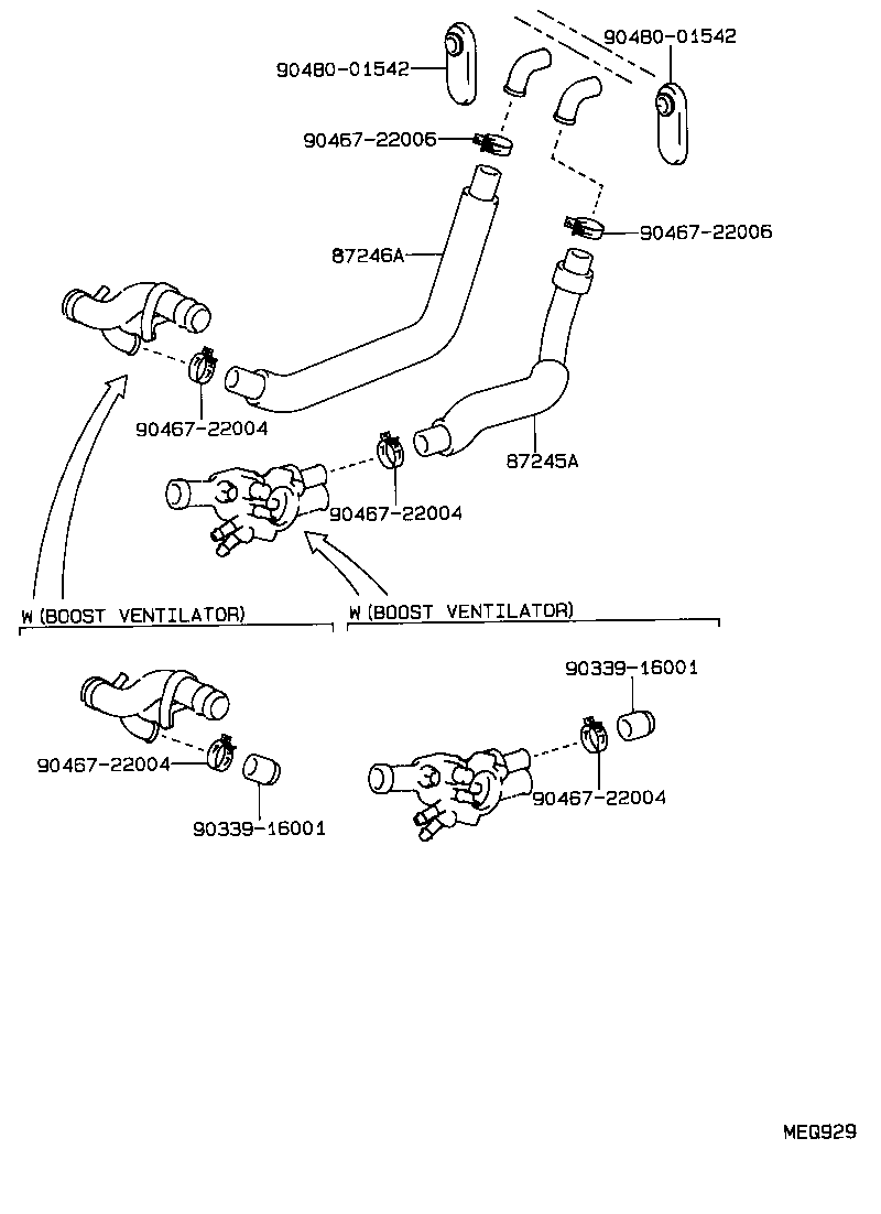  TERCEL |  HEATING AIR CONDITIONING WATER PIPING