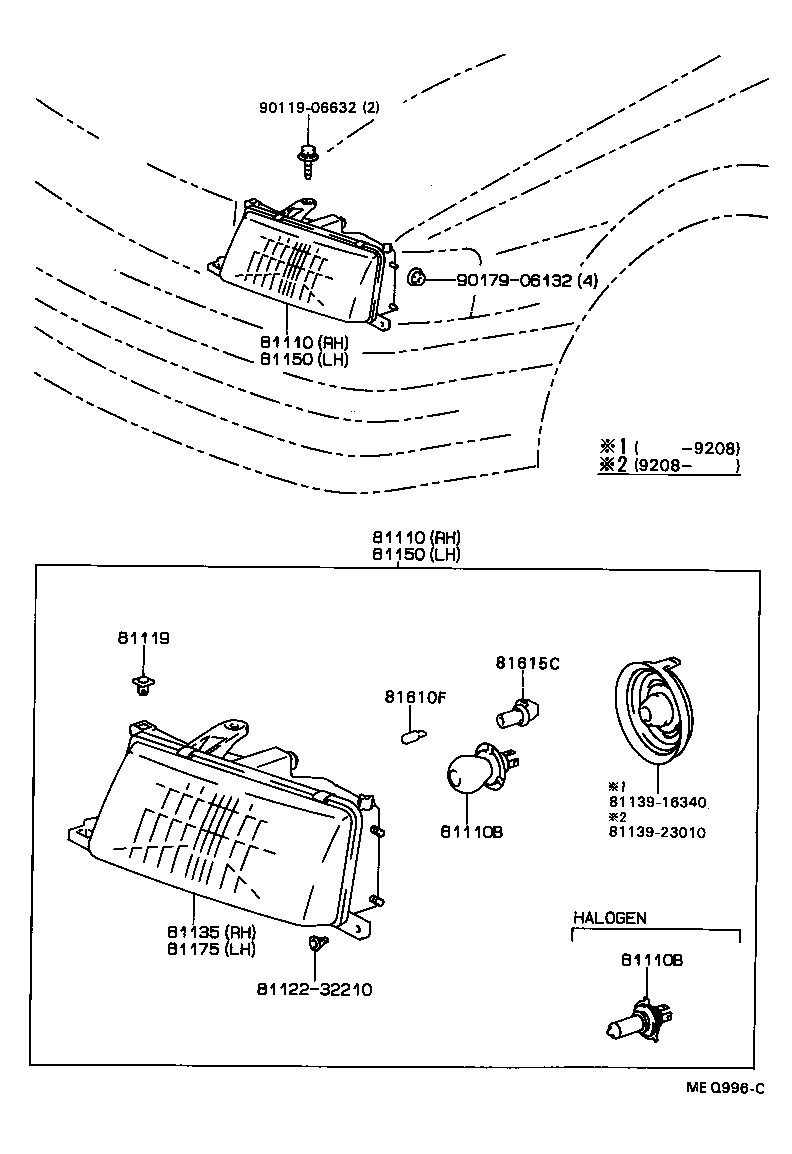  TERCEL |  HEADLAMP